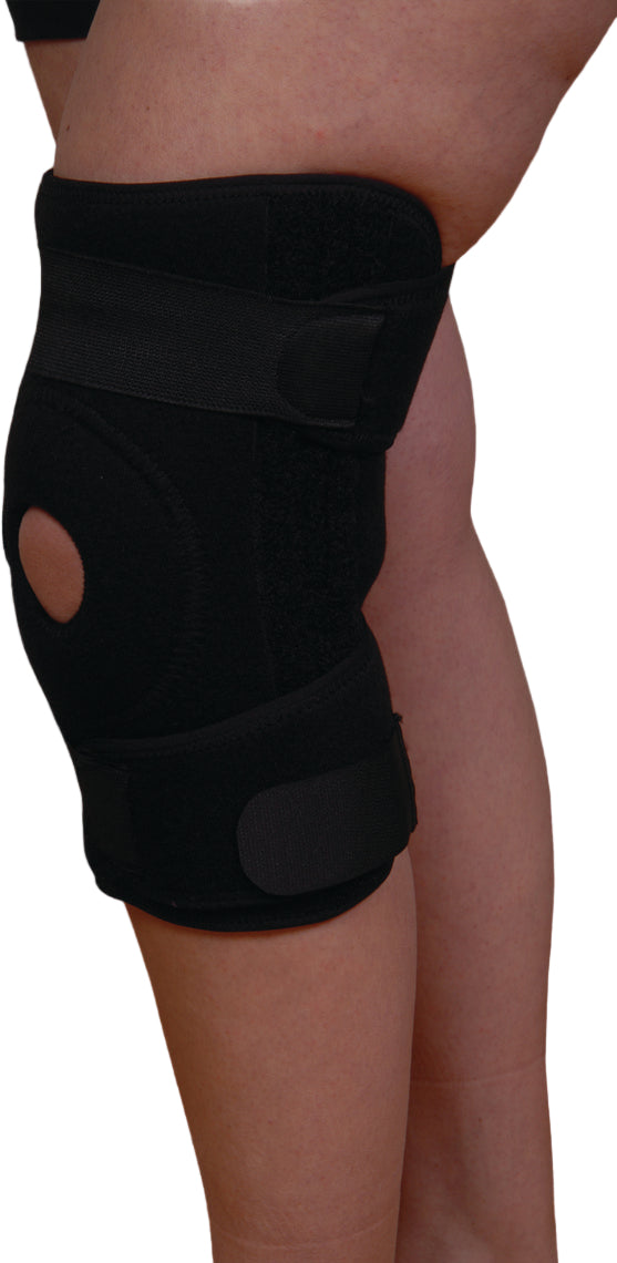 Orteza genunchi mobila cu ligament, suport si compresie moderata